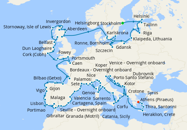 Cruise Itinerary Map