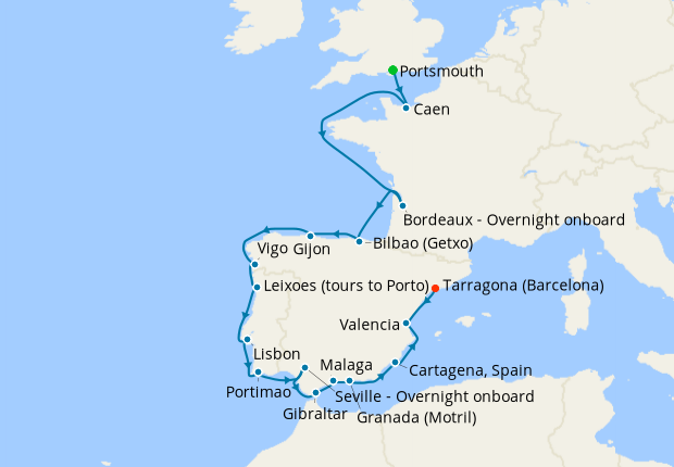 Cruise Itinerary Map