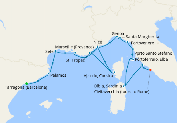 Cruise Itinerary Map