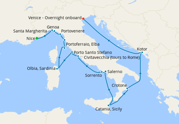Cruise Itinerary Map