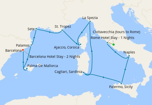 Cruise Itinerary Map