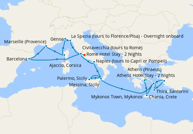 Cruise Itinerary Map