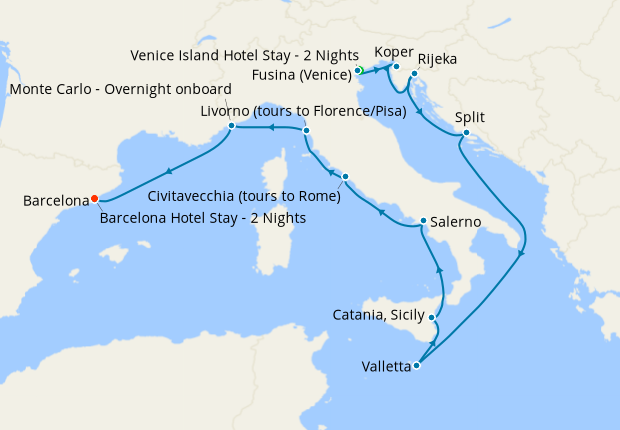 Cruise Itinerary Map