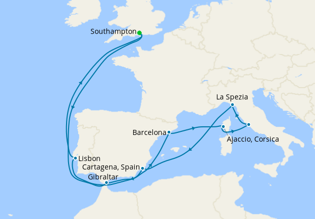 Cruise Itinerary Map