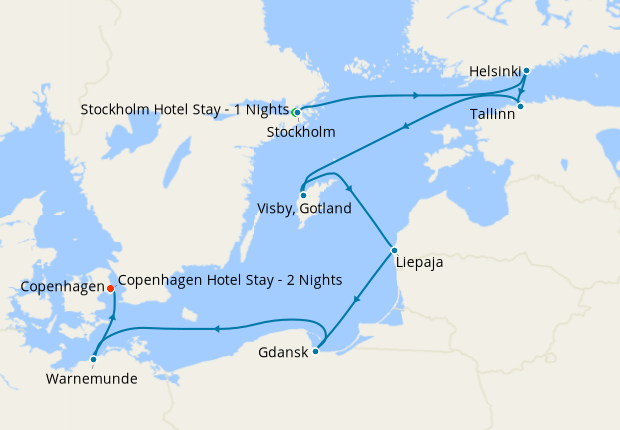 Cruise Itinerary Map