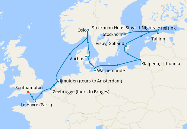 Cruise Itinerary Map