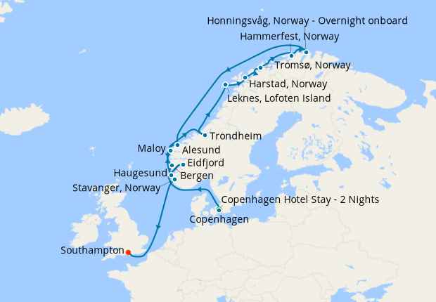 Cruise Itinerary Map