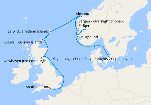 Cruise Itinerary Map