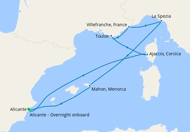 Cruise Itinerary Map