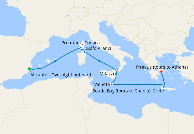 Cruise Itinerary Map