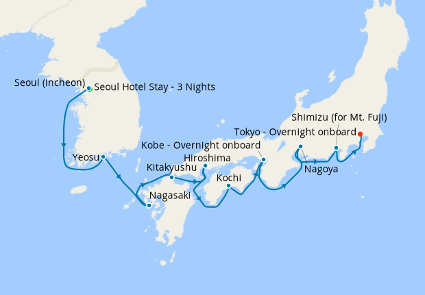 Cruise Itinerary Map