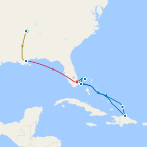 Music Cities of the Deep South & Miami Beach with Tours and Eastern Caribbean & Bahamas Cruise