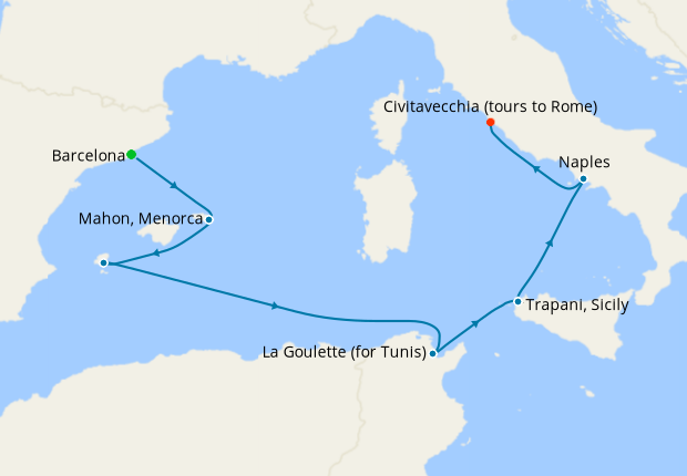 Cruise Itinerary Map