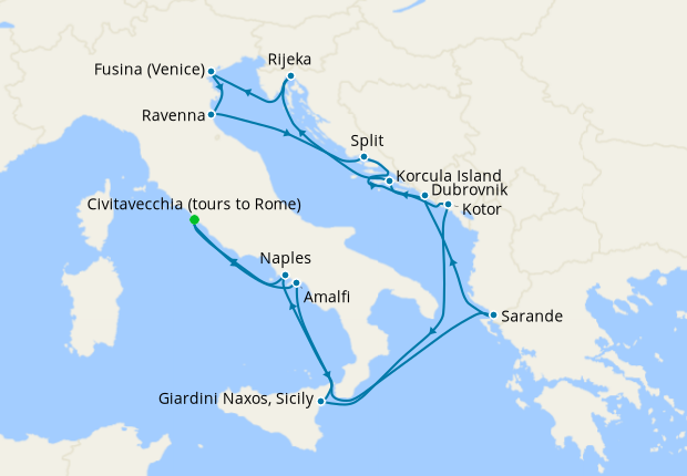 Cruise Itinerary Map