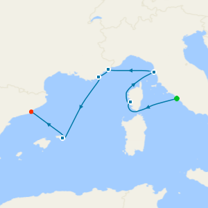 A Journey of Glorious Legacies & Enchanting Discovery from Civitavecchia (Rome) to Barcelona