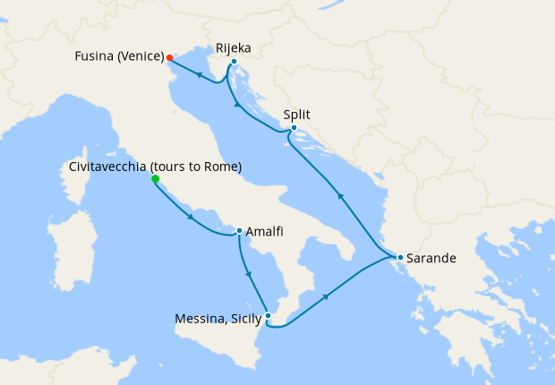 Cruise Itinerary Map