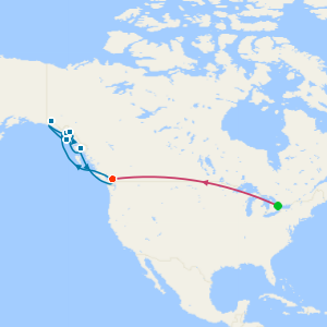 Toronto, Niagara Falls & Alaska Adventure from Vancouver with Stays