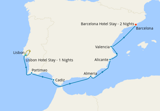 Cruise Itinerary Map