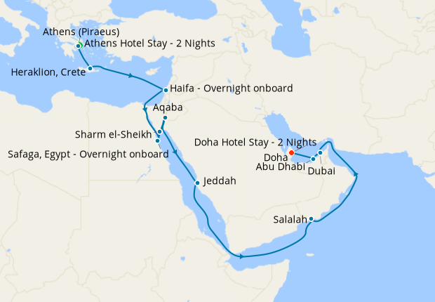 Cruise Itinerary Map