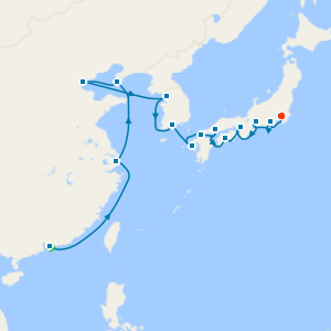 China & Japan Grand Voyage from Hong Kong to Tokyo with Stays