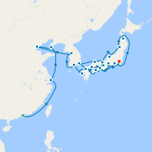 China & Japan Grand Voyage from Hong Kong to Tokyo with Stays