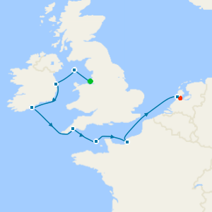 Western European & British Isles from Liverpool to Amsterdam with Stay