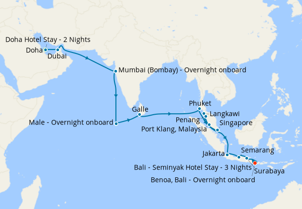 Cruise Itinerary Map