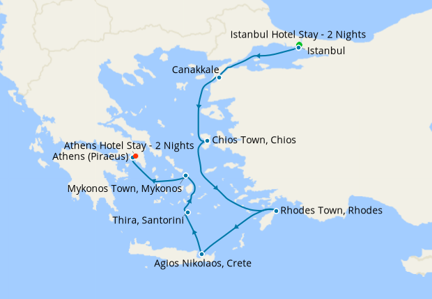 Cruise Itinerary Map
