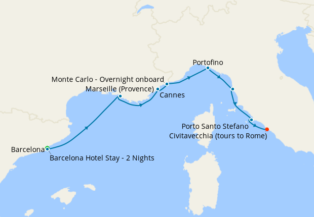 Cruise Itinerary Map