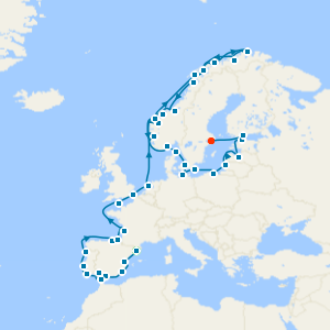 Barcelona to Stockholm Grand Voyage with Stay