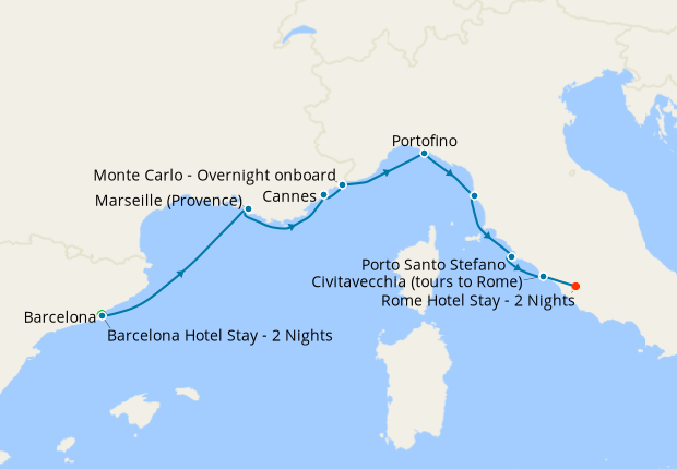 Cruise Itinerary Map