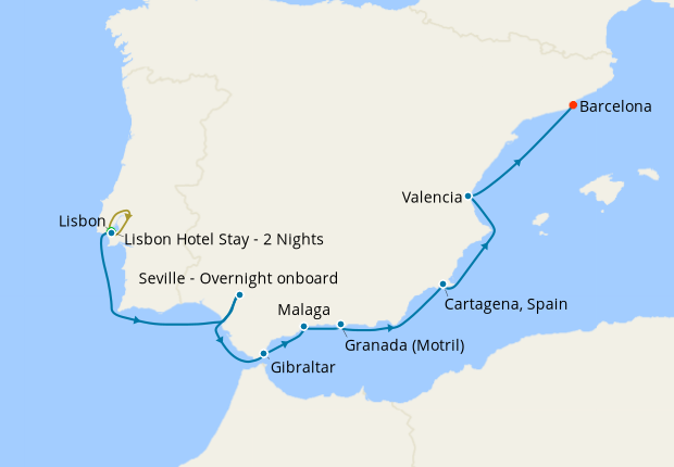 Cruise Itinerary Map