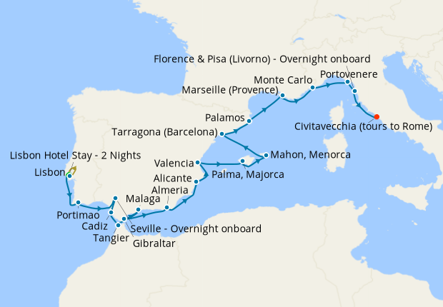 Cruise Itinerary Map