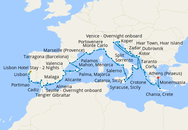 Cruise Itinerary Map