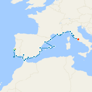 Spain & Italy Combination Cruise with Lisbon and Rome Stays	