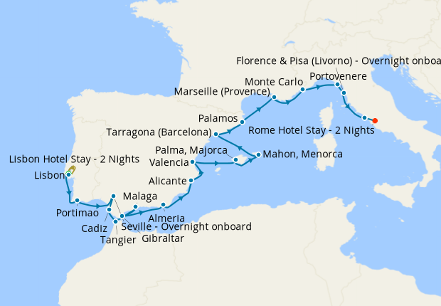 Cruise Itinerary Map
