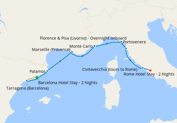 Cruise Itinerary Map