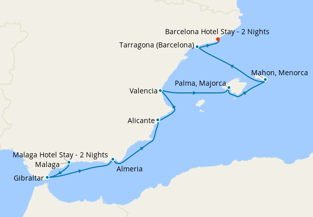 Cruise Itinerary Map