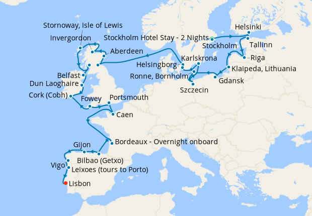 Cruise Itinerary Map
