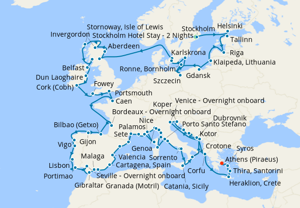 Cruise Itinerary Map