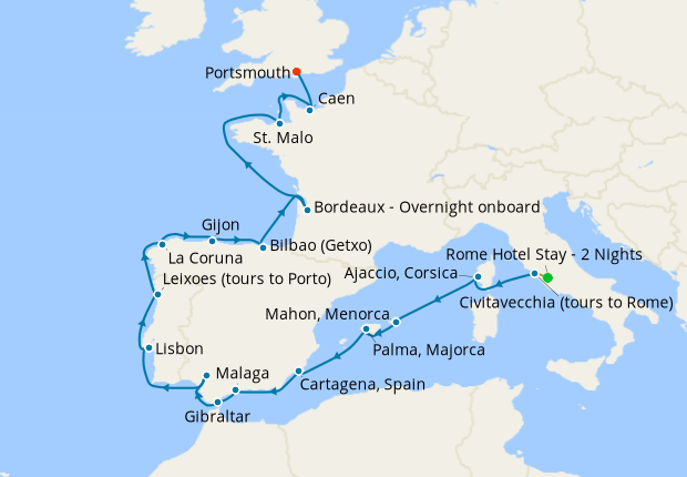 Cruise Itinerary Map