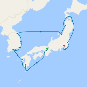 Kyoto, Nagasaki and South Korea to Tokyo with Stays