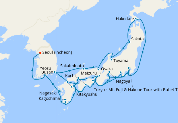 Cruise Itinerary Map