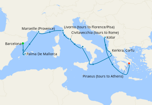 Cruise Itinerary Map