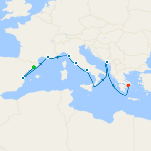 Mediterranean Splendor: Spain, France, Italy & Greece from Barcelona