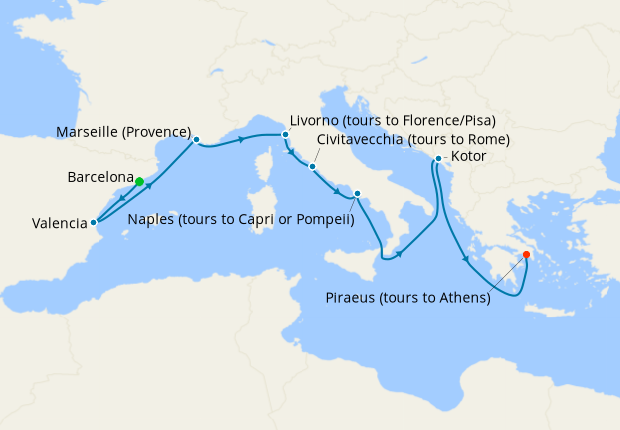 Cruise Itinerary Map