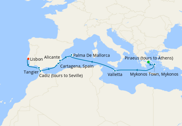 Cruise Itinerary Map