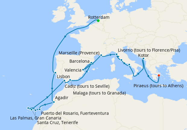 Cruise Itinerary Map