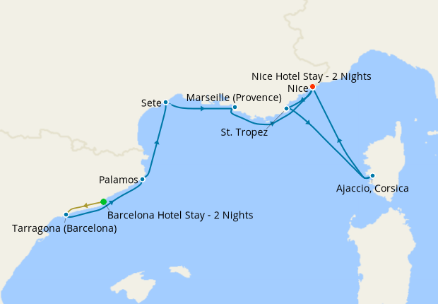 Cruise Itinerary Map