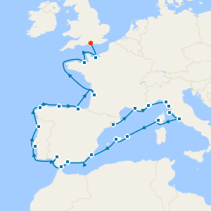 Italy, Spain & France Combination Cruise from Barcelona with Stay